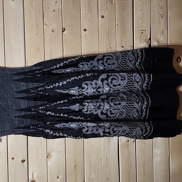 Anthropologie Lapis Gray ruched midi skirt REVERSABLE Dress/Skirt One Size - Picture 7 of 8